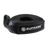 Supreme Suspensions® Recovery Tow Strap Kit + Heavy-Duty 3/4" D Ring Anchor Shackle w/ 7/8" Security Screw Pin - Gloss Black