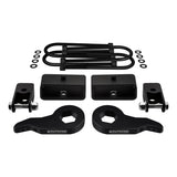 2003-2017 Chevrolet Express 4WD Full Suspension Lift Kit with Rear Shock Mount Extenders (Round Bend U-Bolts)