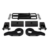 2003-2017 Chevrolet Express AWD Full Suspension Lift Kit with Rear Shock Mount Extenders (Square Bend U-Bolts)