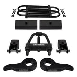 2003-2017 Chevrolet Express 4WD Full Suspension Lift Kit with Rear Shock Mount Extenders And Tool (Round Bend U-Bolts)