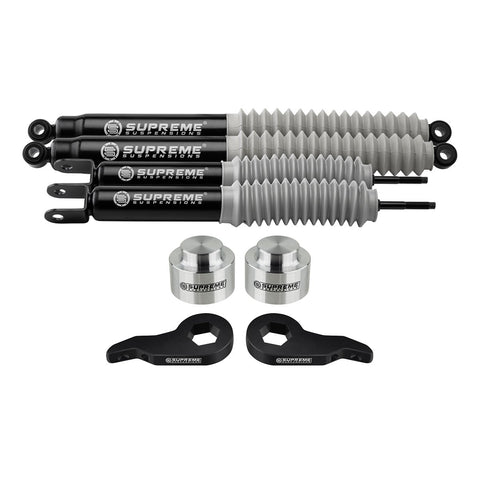 2000-2006 مجموعة رفع التعليق الكامل Chevrolet تاهو مع MAX Performance Shocks 2WD 4WD - أطقم الرفع - التعليق الفائق® - قابل للتعديل من 1 "إلى 3" -2 "- Super Suspension®
