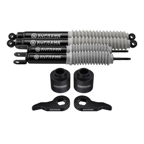 2000-2006 GMC Yukon 1500 Full Suspension Lift Kit with MAX Performance Shock Absorbers 2WD 4WD / 6-LUG-Supreme Suspensions Shocks-Supreme Suspensions®-Supreme Suspensions®