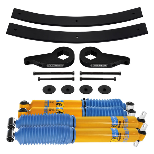 1988-2005 Chevy Blazer S10 Full Add a Leaf Suspension Lift Kit & Bilstein Shocks 4WD 4x4