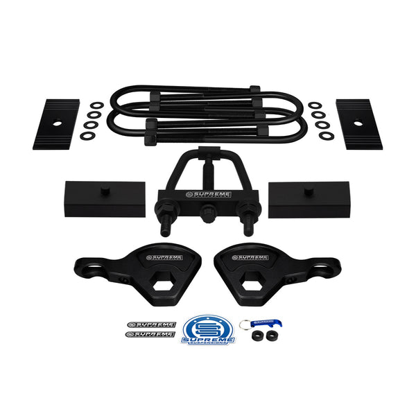1987-2004 Dodge Dakota 4WD (9.25" Rear Axle) Full Suspension Lift Kit with Axle Shims and Torsion Key Unloading Tool  | INCLUDES SUPREME'S NEW HD STEEL LIFT BLOCKS!