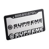 Supreme Suspensions® Aluminium-Nummernschild mit Rahmen