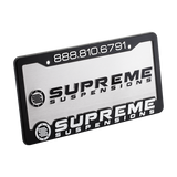 Placa de matrícula de aluminio Supreme Suspensions® con marco