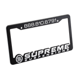 Supreme Suspensions®-nummerskilt i aluminium med ramme