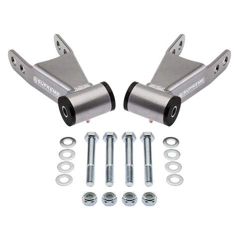 1997-2003 Ford F-150 2" Rear Drop Shackles Lowering Kit 2WD 4WD-Lift Kit Accessories-Supreme Suspensions®-Zerk-Supreme Suspensions®