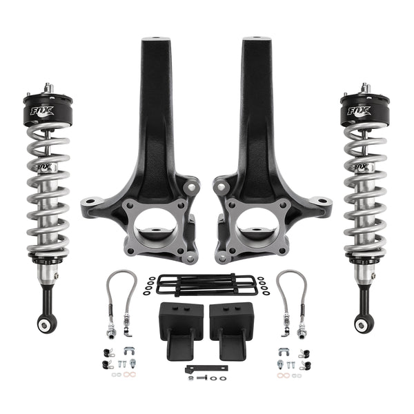 2009–2014 Ford F150 Vollfederungs-Lift-Kit mit FOX Performance Series 2.0 Gewindefahrwerk-IFP-Stoßdämpfern 2WD