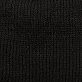Supreme Suspensions® Black w/ White Embroidered Logo Raised Cuff Knit Beanie