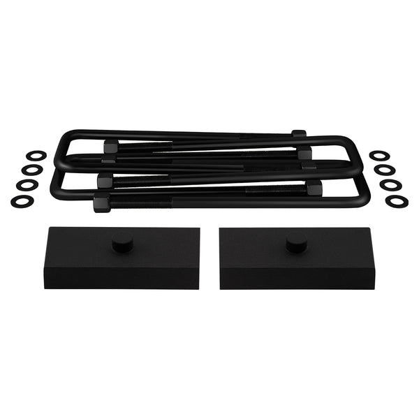 2011-2019 Chevrolet Silverado 2500HD Rear Lift Blocks with Square U-bolts 3/4th Axle Alignment Pins