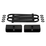 2003-2012 Dodge Ram 3500 2WD Rear Lift Blocks with Premium Forged Flat Top U-Bolts