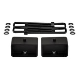 2019-2023 GMC Sierra 2500HD Rear Suspension Lift Blocks with Premium Forged Flat Top U-Bolts 2WD 4WD