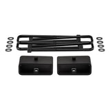 2001-2010 GMC Sierra 1500HD 2WD 4WD Rear Lift Blocks with Premium Forged Flat Top U-Bolts