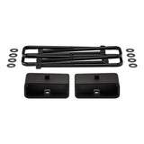 1994-2002 Dodge Ram 3500 2WD Rear Lift Blocks with Premium Forged Flat Top U-Bolts