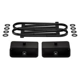 2002-2008 Dodge Ram 1500 2WD 4WD Rear Lift Blocks with Premium Forged Flat Top U-Bolts