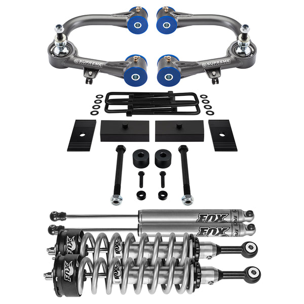 2" vorne + 1" hinten Höherlegungssatz 2005–2019 Tacoma mit UCA + Fox 2.0 Gewindefahrwerk + Stoßdämpfer