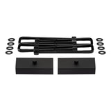 2001-2013 Chevrolet Avalanche 2500 2WD 4WD Rear Lift Blocks with Premium Forged Flat Top U-Bolts