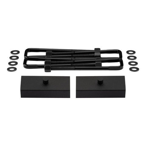 1988-1998 GMC C2500 2WD Rear Lift Blocks with Premium Forged Flat Top U-Bolts-Suspension Lift Kits-Supreme Suspensions®-1" Non-Tapered Lift Blocks-Supreme Suspensions®