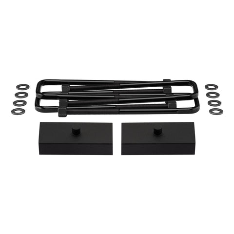 1994-2002 Dodge Ram 2500 4WD Rear Lift Blocks with Premium Forged Flat Top U-Bolts-Suspension Lift Kits-Supreme Suspensions®-Non-Overloads-1" Non-Tapered Lift Blocks-Supreme Suspensions®