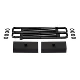 1997-2004 Dodge Dakota 4WD Rear Lift Blocks with Premium Forged Flat Top U-Bolts