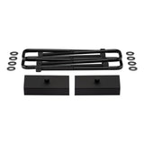 1994-2002 Dodge Ram 3500 4WD Rear Lift Blocks with Premium Forged Flat Top U-Bolts