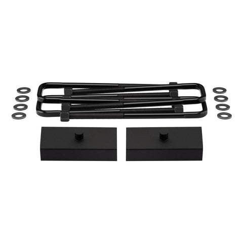 1994-2002 Dodge Ram 3500 4WD Rear Lift Blocks with Premium Forged Flat Top U-Bolts-Suspension Lift Kits-Supreme Suspensions®-Non-Overloads-1" Non-Tapered Lift Blocks-Supreme Suspensions®