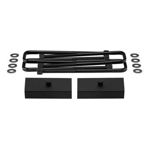1994-2002 Dodge Ram 3500 2WD Rear Lift Blocks with Premium Forged Flat Top U-Bolts-Suspension Lift Kits-Supreme Suspensions®-1" Non-Tapered Lift Blocks-Supreme Suspensions®