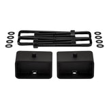 2009-2012 Suzuki Equator 2WD 4WD Rear Lift Blocks with Premium Forged Flat Top U-Bolts