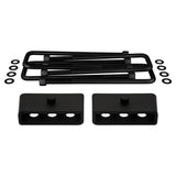 2011-2019 Chevrolet Silverado 3500HD Rear Lift Blocks with Square U-bolts 3/4th Axle Alignment Pins