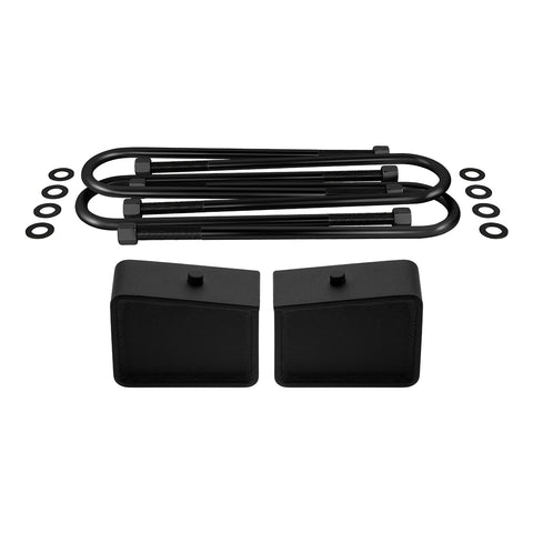 1997-2003 Ford F-150 Rear Suspension Lift Blocks with Round Bend 9/16 U-Bolts 2WD 4WD-Suspension Lift Kits-Supreme Suspensions®-4" Tall Blocks - 9/16 Pin-Supreme Suspensions®
