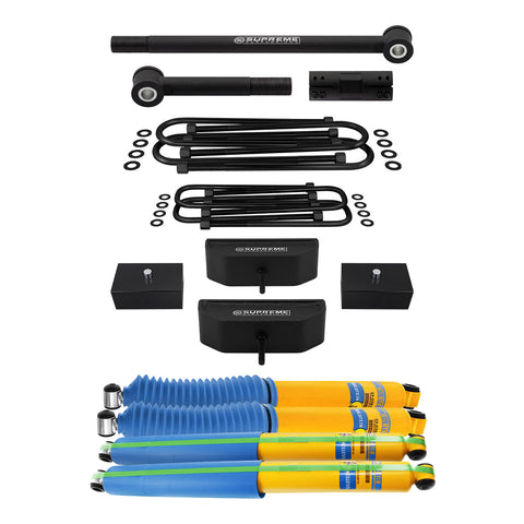 1999-2004 Ford F350 Super Duty 4WD Full Suspension Lift Kit with Bilstein Shocks & Adjustable Track Bar-Suspension Lift Kits-Supreme Suspensions®-Supreme Suspensions®