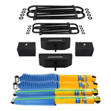 1999–2004 Ford F250 Super Duty Komplett-Hebeblock-Kit vorne und hinten, Allradantrieb, mit Bilstein-Stoßdämpfern