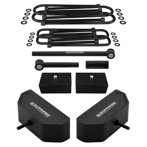 1999-2004 Ford F350 Super Duty Full Suspension Lift Kit with Adjustable Track Bar 4WD 4x4-Suspension Lift Kits-Supreme Suspensions®-Non-Overloads-3"-2"-Supreme Suspensions®