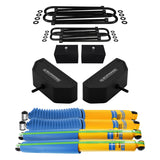 1999–2004 Ford F250 Super Duty Komplett-Hebeblock-Kit vorne und hinten, Allradantrieb, mit Bilstein-Stoßdämpfern