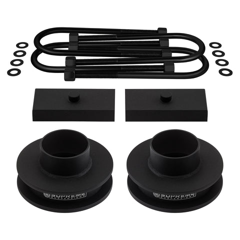 Front Spring Spacers Rear 3/4th Pin Blocks Round U-bolts For Dodge Ram Trucks 2WD Only 4" Axle, Full Lift-Suspension Lift Kits-Supreme Suspensions®-Ram 2500-2"-1"-Supreme Suspensions®