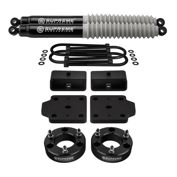 2004-2015 Nissan Titan Helfjädring Lift Kit med bakre U-Bolt Flip Kit & MAX Performance Shocks 2WD 4WD