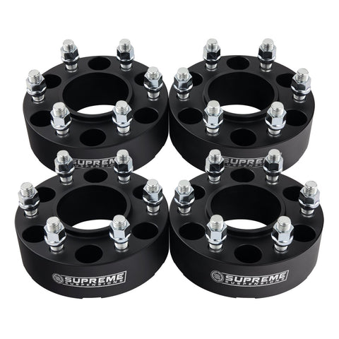 1988-2000 GMC K-serien 4WD 6x139,7 Hub Centric Wheel Spacers 78,1 mm Center Bore (6-Lug)-Wheel Spacers & Adapters-Supreme Suspensions®-Svart-(x4) Piece-1,5" Spacer-Supreme Suspensions®
