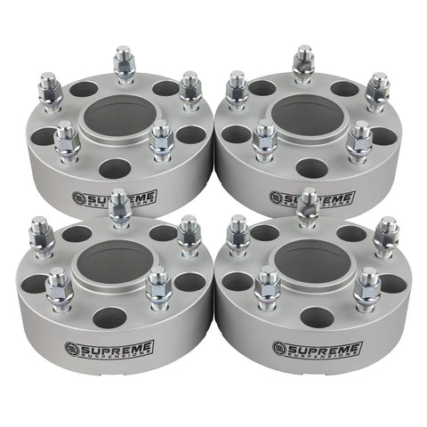 2006-2009 Mitsubishi رايدر 2WD 4WD Hub Centric 5x139.7 فواصل عجلات 77.8 مم فواصل ومحولات مركزية للتجويف - نظام تعليق فائق®-فضي-(x4) قطعة-1.5 بوصة نظام تعليق فاصل-سوبريم