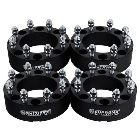 1992-2013 Chevy Suburban 2500 2WD 4WD Wheel Spacers-Wheel Spacers & Adapters-Supreme Suspensions®-Black-(x4) Piece-1.5" Spacer-Supreme Suspensions®