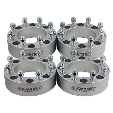 2002-2006 Chevy Avalanche 2500 2WD 4WD Wheel Spacers-Wheel Spacers & Adapters-Supreme Suspensions®-Silver-(x4) Piece-1.5" Spacer-Supreme Suspensions®