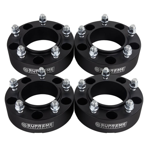 1998-2007 Lexus LX470 2WD 4WD Wheel Spacers (Hub Centric)-Wheel Spacers & Adapters-Supreme Suspensions®-Black-(x4) Piece-1.5" Spacer-Supreme Suspensions®