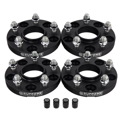 20mm Hub Centric Wheel Spacers CHEVY Camaro / Malibu / Equinox w/ Valve Caps-Wheel Spacers & Adapters-Supreme Suspensions®-20MM-Black-4pc-Supreme Suspensions®