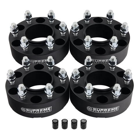 Wheel Spacers 2015-2022 Ford F150 6x135mm / Studs: M14x1.5 4pc Kit 4x2 4x4-Wheel Spacers & Adapters-Supreme Suspensions®-1.5"-Black-4pc-Supreme Suspensions®