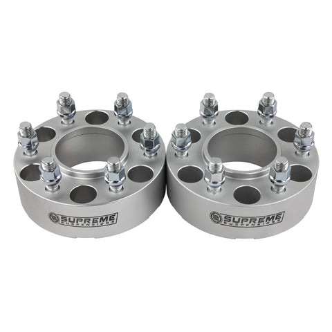 2015-2022 Ford F150 Hub Centric Wheel Spacers 2WD 4WD-Wheel Spacers & Adapters-Supreme Suspensions®-Silver-(x2) Piece-1.5" Spacer-Supreme Suspensions®