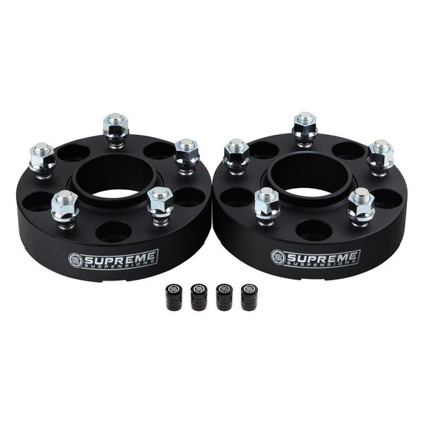 Hub Centric Wheel Spacers Jeep WJ WK JK / 5x5" BP 1/2"x20 Studs + Valve Caps