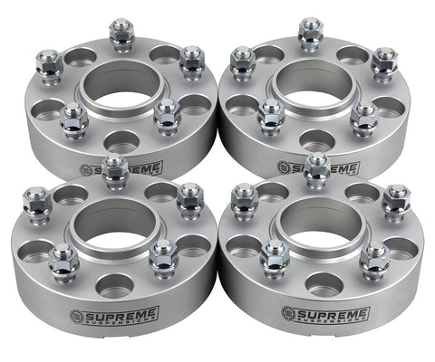 2003- 2014 Infiniti M45 1" 5x114,3 hjuldistanser 66,1 mm mitthål-hjuldistanser och adaptrar-Supreme Suspensions®-Silver-(x4) Piece-Supreme Suspensions®