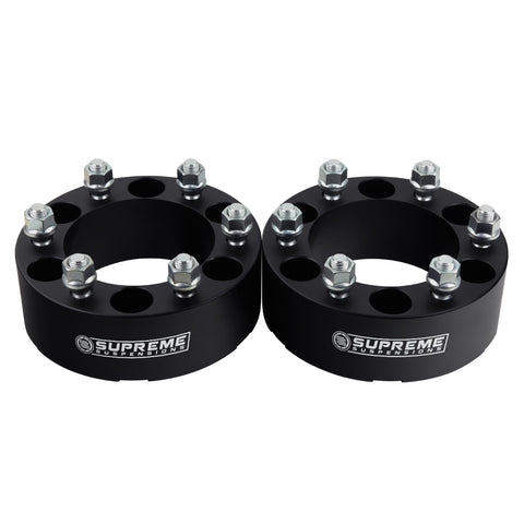 2004 - 2017 Nissan Armada 2WD 4WD 6x139.7 Wheel Spacers 108mm Center Bore w/o Lip-Wheel Spacers & Adapters-Supreme Suspensions®-(x2) Pieces-Black-1.5"-Supreme Suspensions®