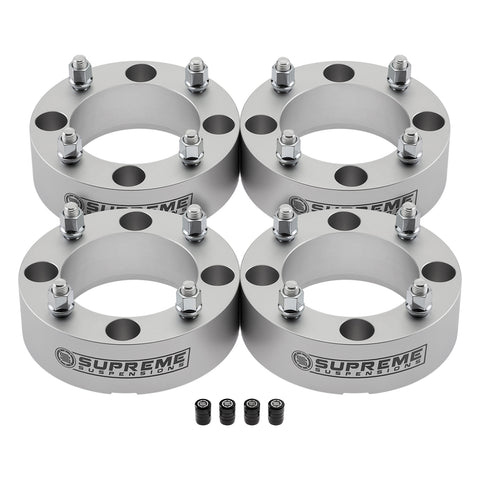 1994-1997 Kawasaki Mule 1000 Lug Centric Wheel Spacers / NEW PREMIUM TIRE VALVE CAPS-Wheel Spacers & Adapters-Supreme Suspensions®-4pc Kit: Front and Rear-1.5 Inch Thick-Supreme Suspensions®
