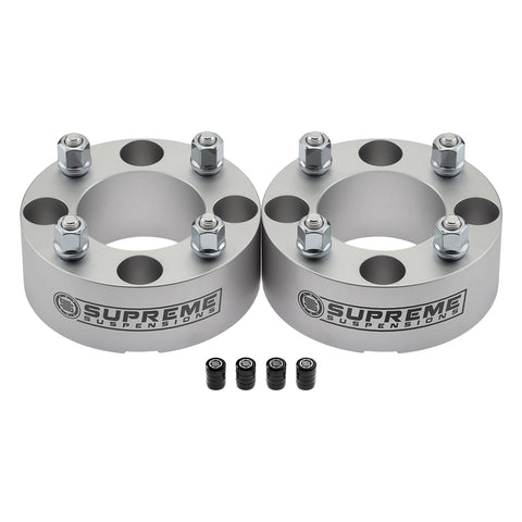 Espaçadores de roda 4x110 + tampas de válvula de pneu para modelos SUZUKI -Espaçadores e adaptadores de roda-Supreme Suspensions®-1,5"-Silver-2pc-Supreme Suspensions®